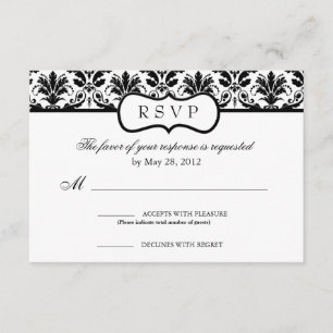 Cartão floral preto e branco da resposta do