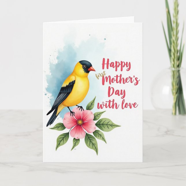 Cartão Floral Primeiro Dia das Mães (Frente)