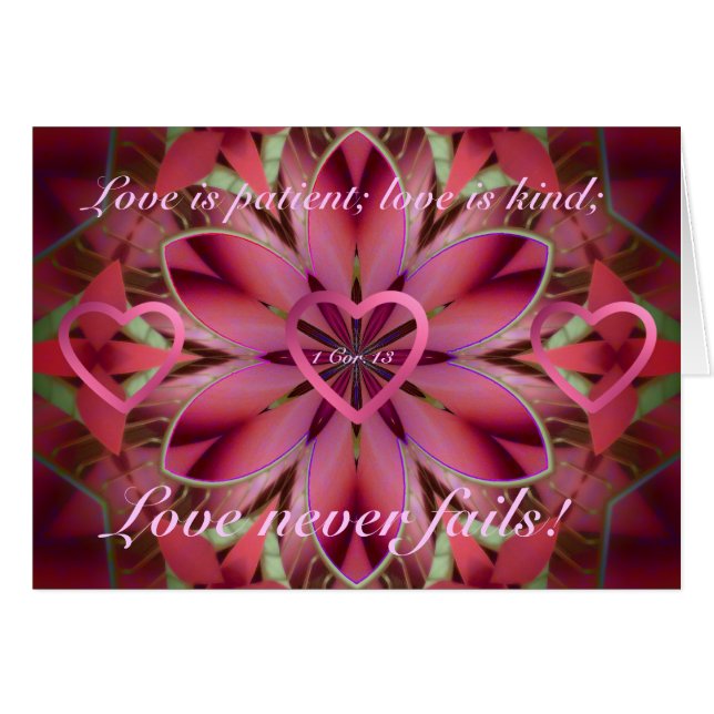 Cartão Floral romântico (Frente Horizontal)