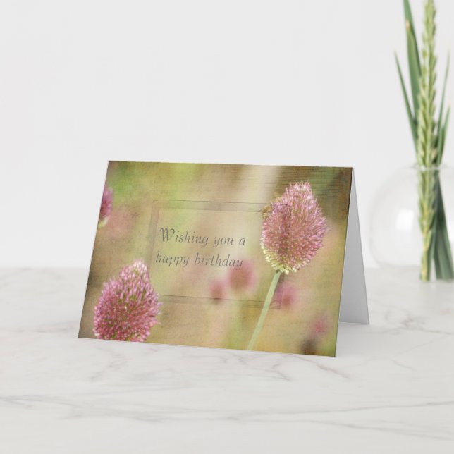 Cartão Floral rosa inspirado (Frente)