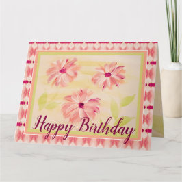 Cartão Floral Rosa Suave