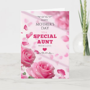 Cartão Floral Rosa Suave Elegante Especial Dia das Mães T