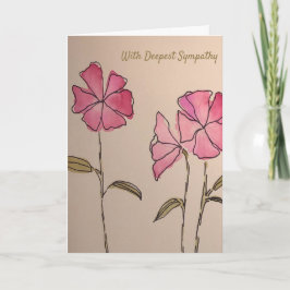 Cartão Floral Sympathy Card (Blank Inside)