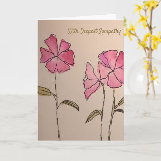Cartão Floral Sympathy Card (Blank Inside)