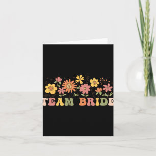 Cartão Floral Team Bride Wildflower Wedding Bachelorette