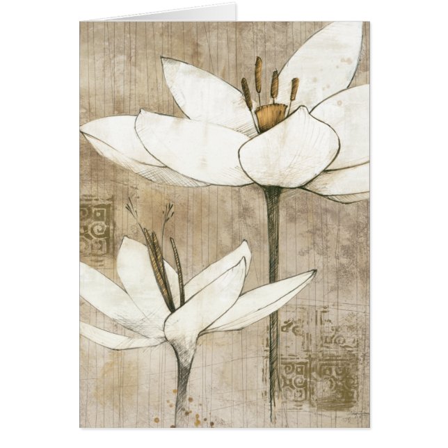 Cartão Floral tirado pelo lápis (Frente)