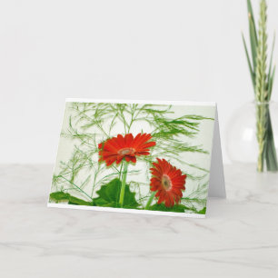 Cartão Floral Vermelho