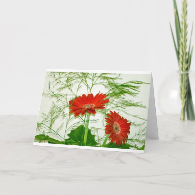Cartão Floral Vermelho (Frente)