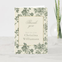 Floral Vintage Obrigado Elegante Botânico personal