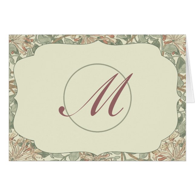 Cartão Floral Vintage William Morris (Frente Horizontal)