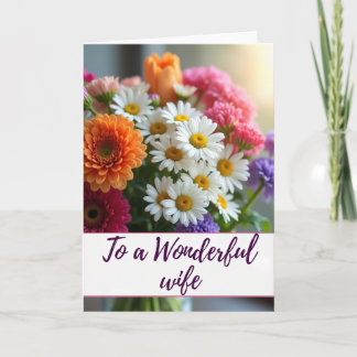 Cartão Floral Wonderful Wife Card