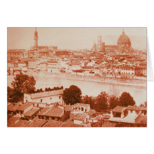 CARTÃO FLORENÇA - VISTA PANORÂMICA ANTIGA FLORENÇA 1859