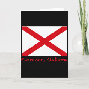 Cartão Florence Alabama EUA Lembrança Bandeira do Estado 