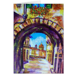 CARTÃO FLORENCE BECO ANTIGO ALLEY VISÃO IGREJA CESTELLO