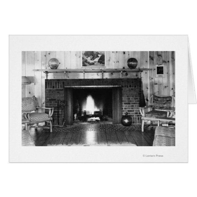 Cartão Florence, Oregon Hotel Regan Lobby View (Frente Horizontal)