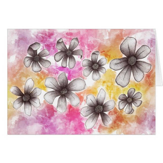 Cartão flores (Frente Horizontal)