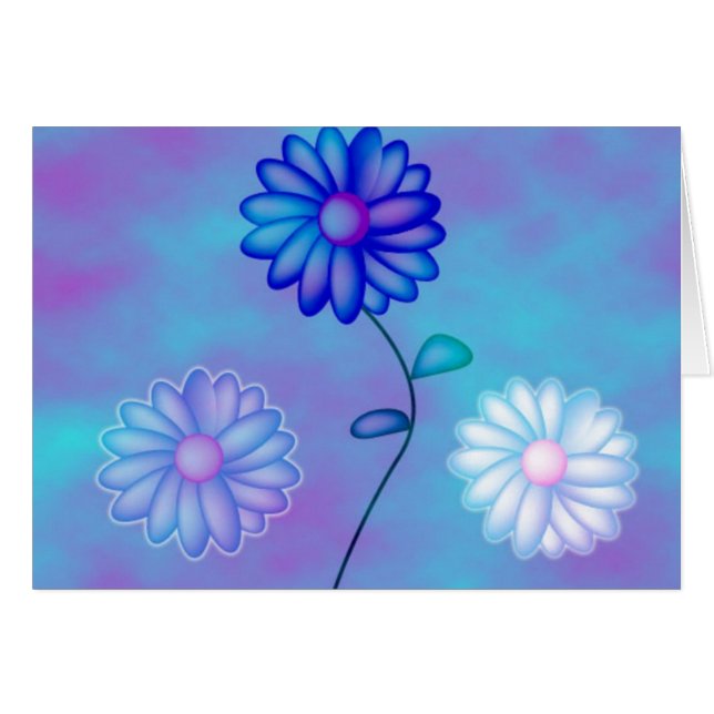 Cartão Flores animadores (Frente Horizontal)