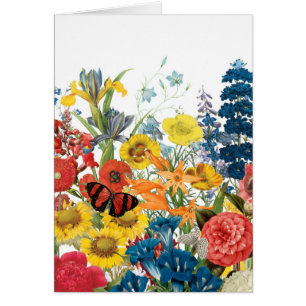 Cartão flores antigas