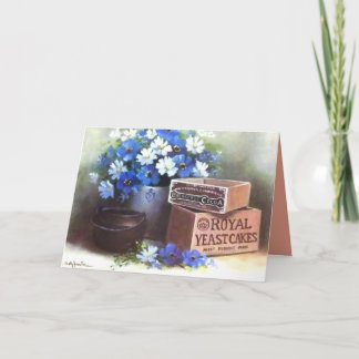 Cartão Flores Antiques Caixas de Publicidade De Madeira