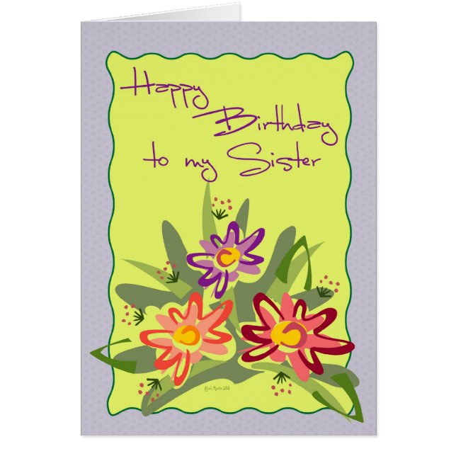 Cartão Flores-BDSis quadro Lilac (Frente)