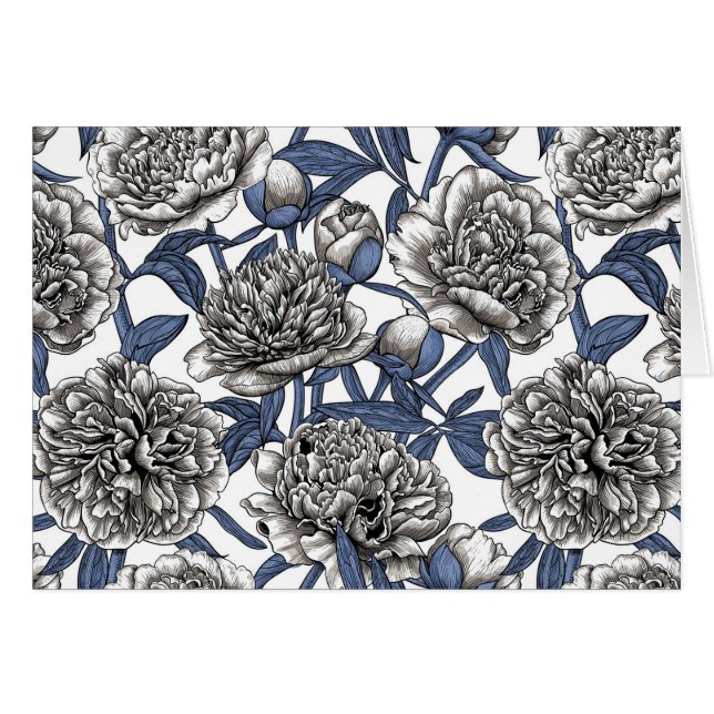 Cartão Flores brancas (Frente Horizontal)