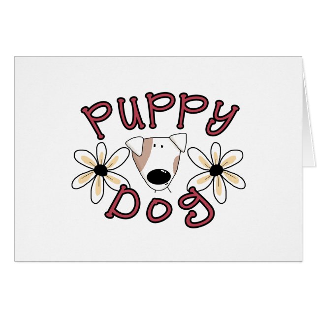 Cartão Flores Cachorro (Frente Horizontal)