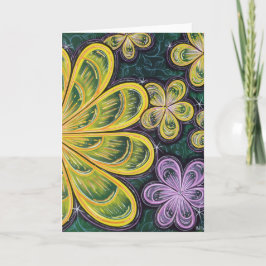 Cartão Flores calmas que cumprimentam