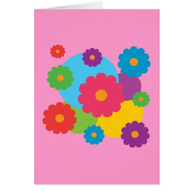 Cartão Flores Coloridas (Frente)