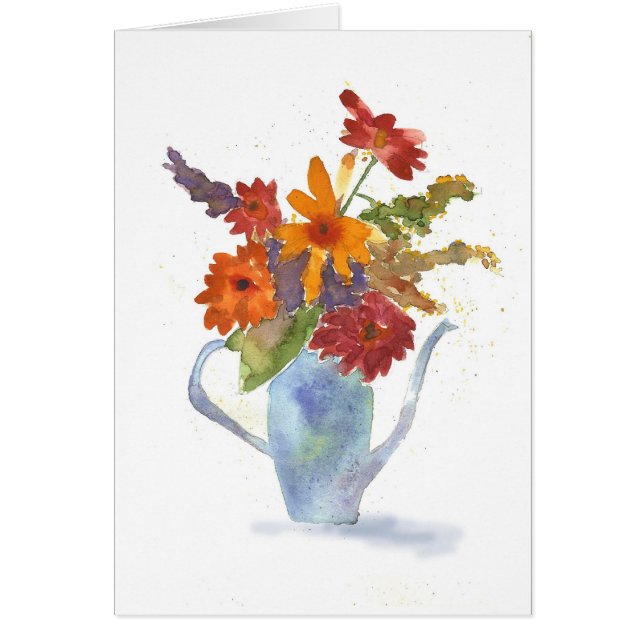 Cartão "Flores coloridas " (Frente)