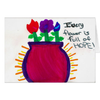 CARTÃO FLORES COM ESPERANÇA