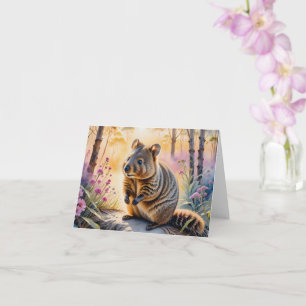 Cartão Flores Cor-de-água, cor-de-rosa, de cor branca