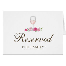 Cartão Flores cor-de-rosa. Casamento floral. Placa de res