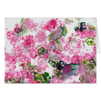 Cartão Flores cor-de-rosa da pata