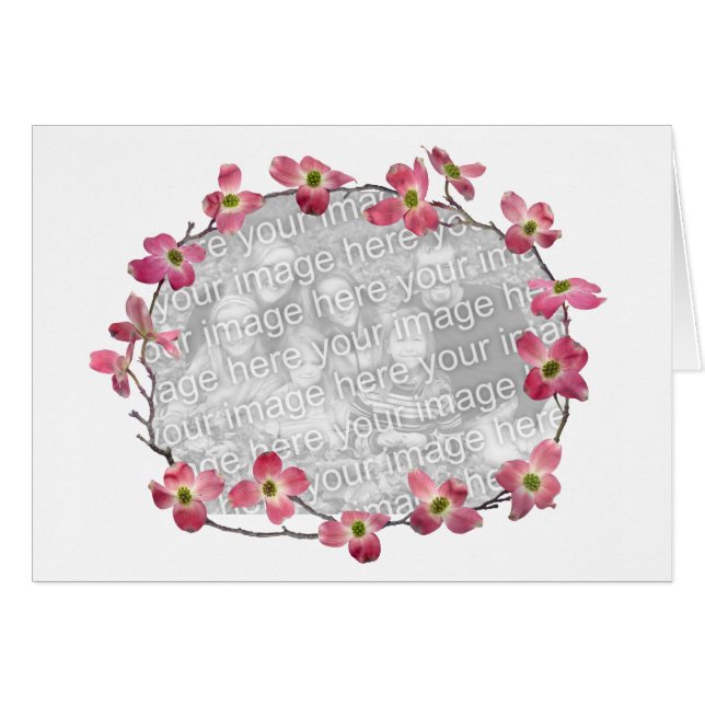 Cartão Flores cor-de-rosa do Dogwood (Frente Horizontal)