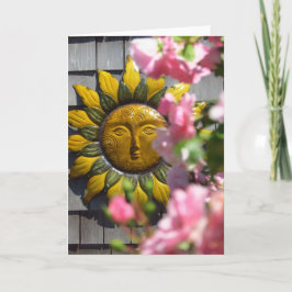 Cartão Flores cor-de-rosa e Sol - Vinha de Martha