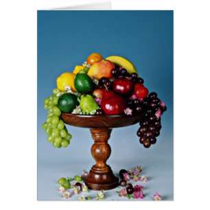 Cartão Flores da exposição da fruta