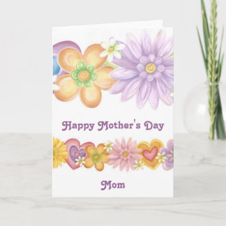Cartão Flores da paixão, mamã feliz do dia das mães