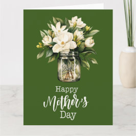 Cartão "Flores de Afeto: Jardim Branco de Gardênias no Di