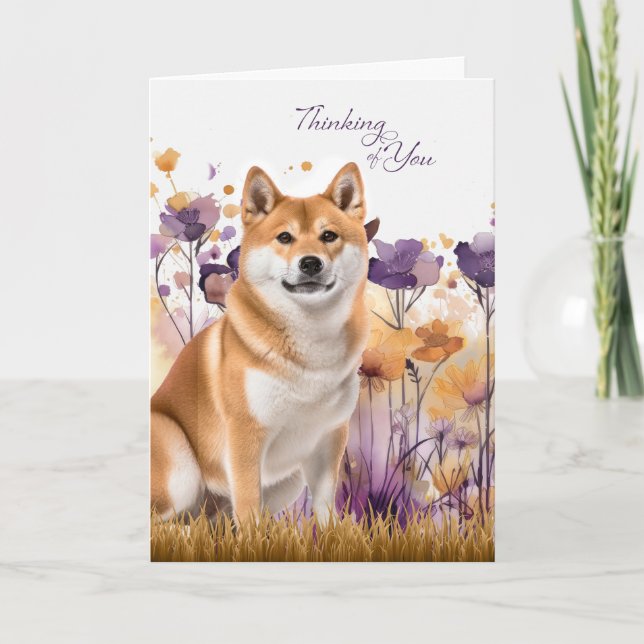 Cartão Flores de Akita para Você (Frente)