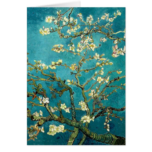 Cartão Flores de Amendoeira de Van Gogh Impressionismo Cl (Frente)
