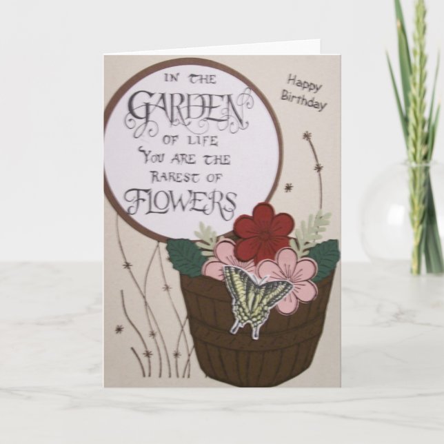 Cartão Flores de Aniversário (Frente)