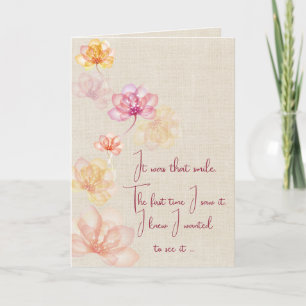 Cartão Flores De Aniversário Em Burlap