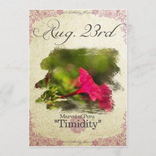 Cartão Flores de aniversário no dia 23 de agosto "Maravil