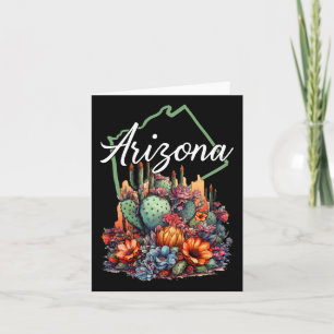 Cartão Flores de Arizona legal que Bloqueiam Cactus ao ar