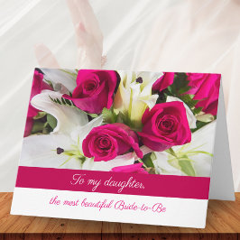 Cartão Flores de Casamento Filha Noiva