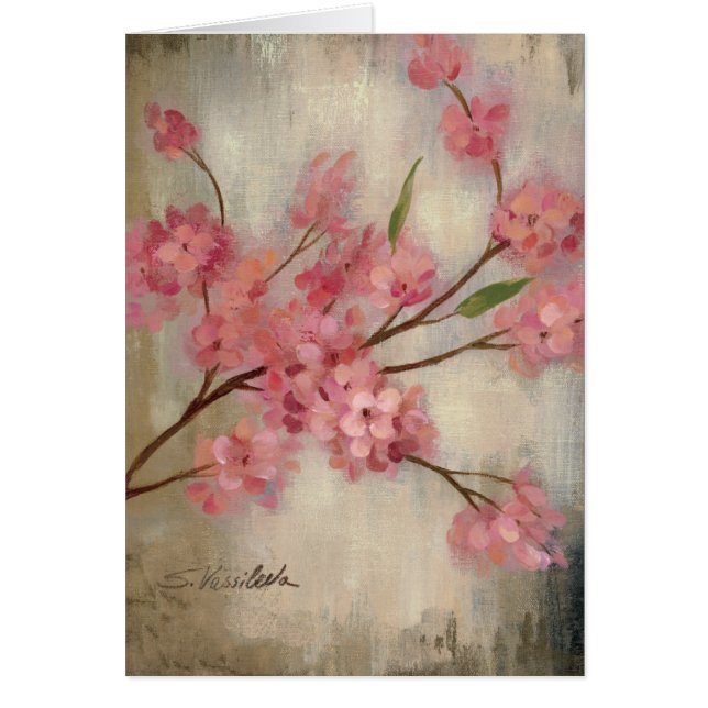 Cartão Flores de cerejeira (Frente)