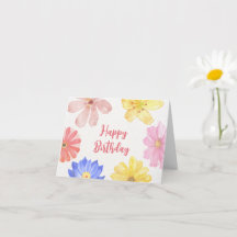 Flores de cor aquosa