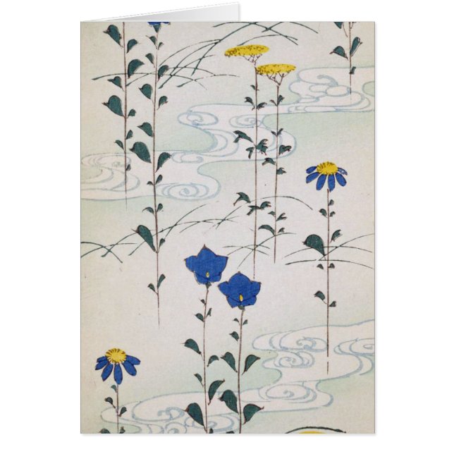 Cartão Flores de Daît Vintage (Frente)