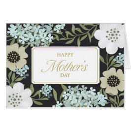 Cartão Flores de Dia de as mães Elegante