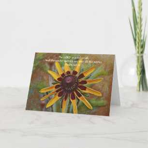 Cartão Flores de Flor Amarelo de Fé